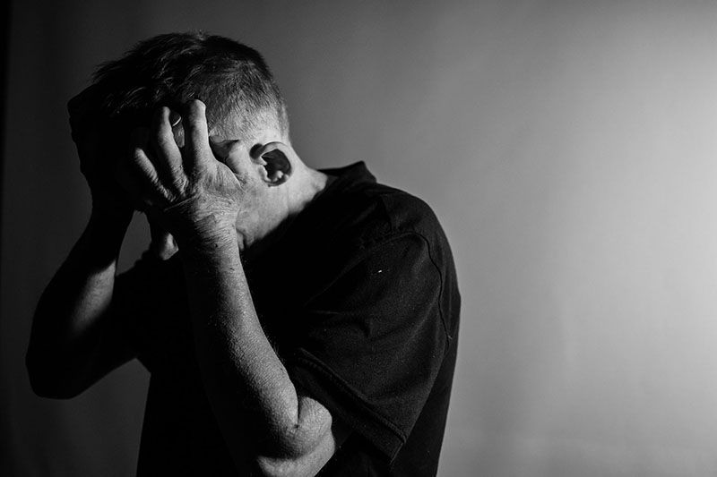 man in distress