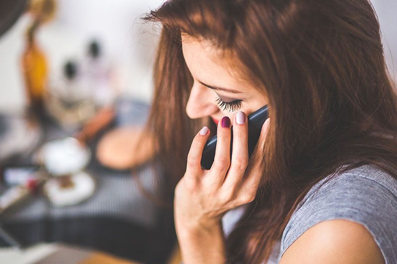 girl on phone
