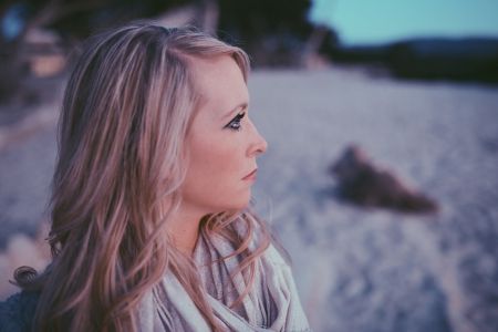 woman on the beach