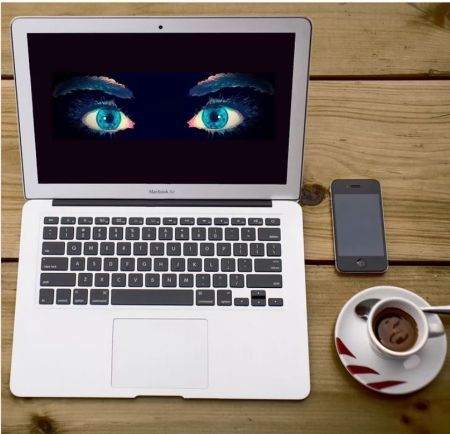 eyes on a computer screen