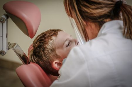 child receiving dental care