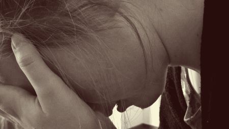 distraught woman