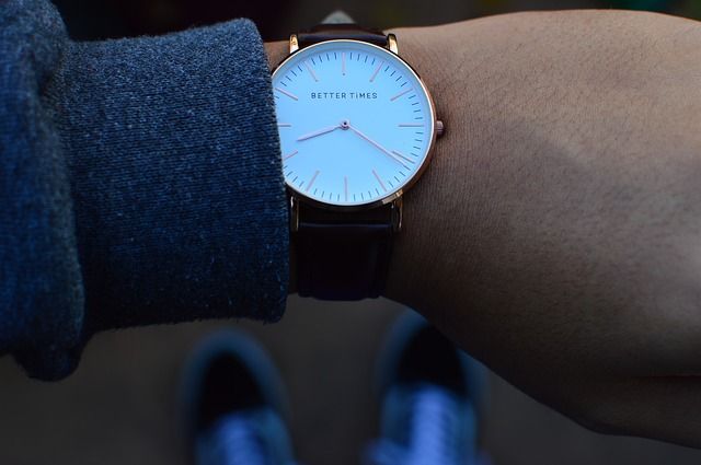 Looking at watch