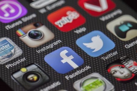 Social media on phone