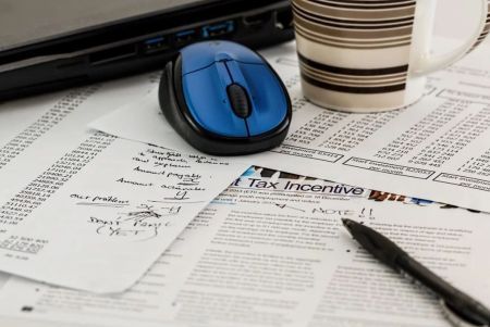 papers on a desk