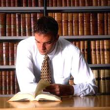 lawyer studying